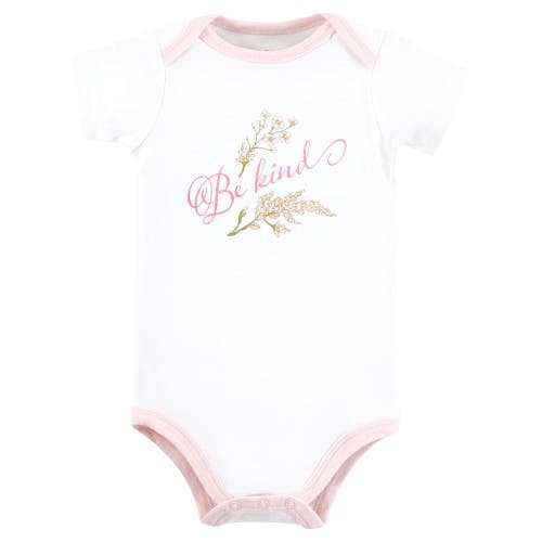 Hudson Baby Cotton Bodysuits 5-pack In Pink