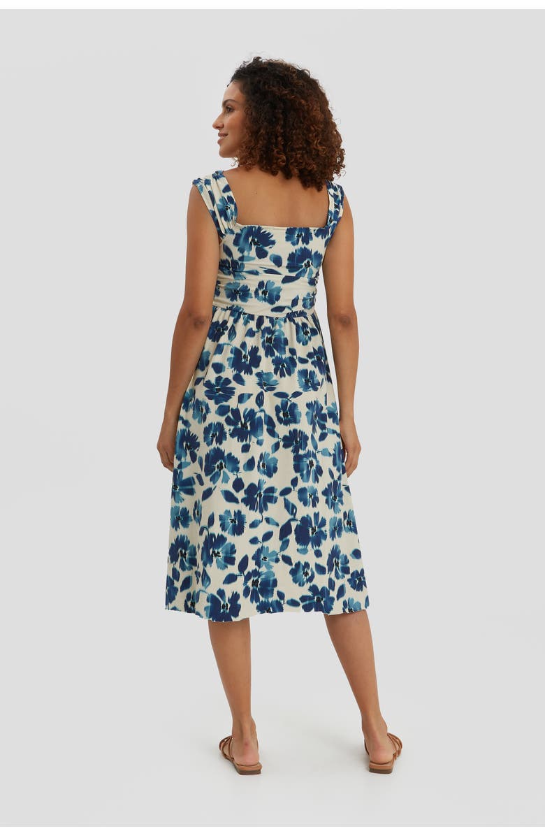 Nom Maternity Cheri Maternity & Nursing Dress, Alternate, color, Ikat Floral