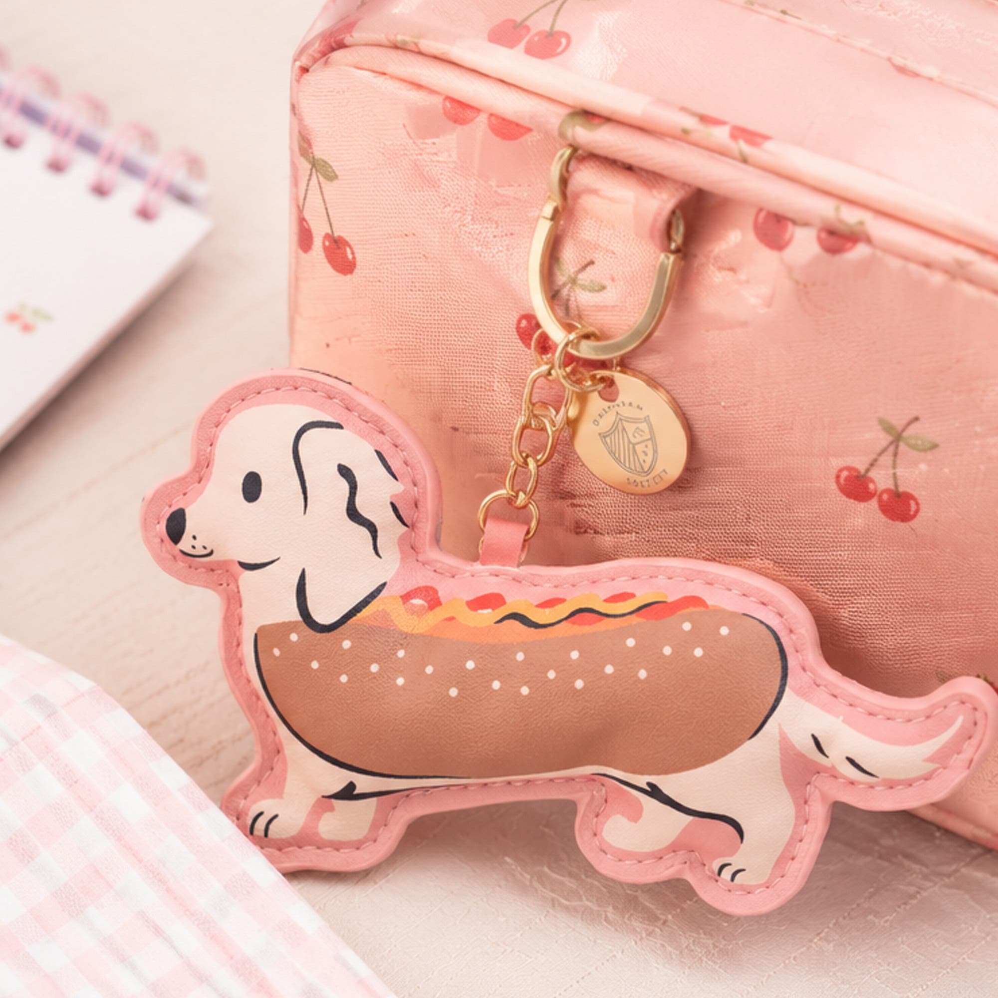 Hot Dog Dachshund Bag Charm, Alternate, color, Assorted Pre-Pack