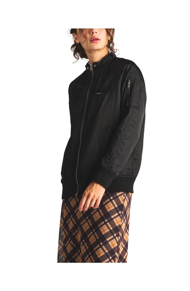 Members Only Women's Satin Bomber Jacket, Alternate, color, Black