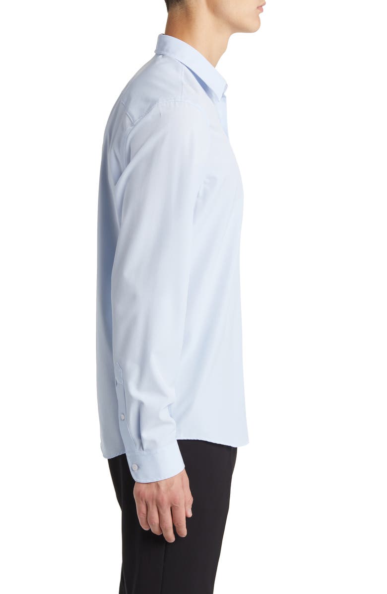 Nordstrom Solid Button-Up Shirt, Alternate, color, Blue Skyway