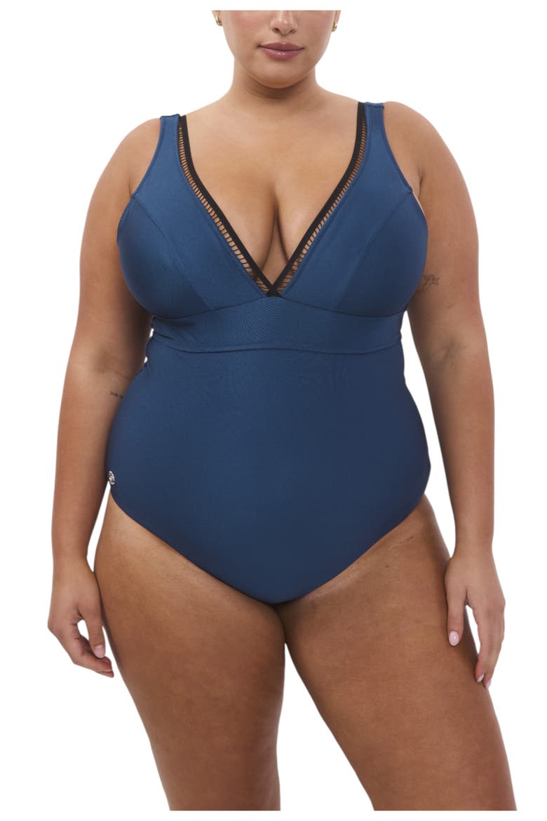 Atlantic Onepiece Swimsuit, Alternate, color, Navy