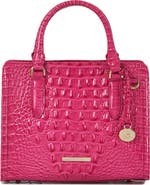 Brahmin Cami Croc Embossed Leather Satchel