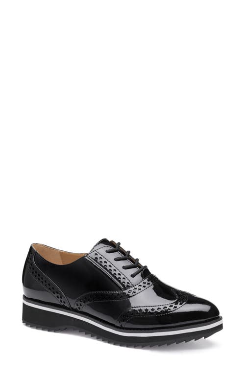 Johnston & Murphy Ulyssa Wingtip Platform Oxford In Black