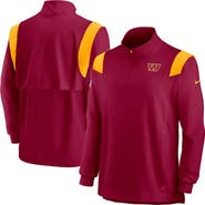 Nike Men's Nike Burgundy Washington Commanders Sideline Coach Chevron Lockup Quarter-Zip Long Sleeve Top