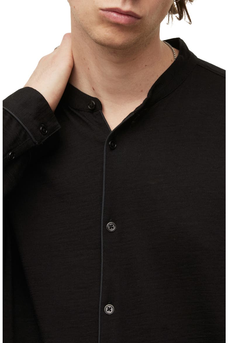 Fulton Regular Fit Wool Button-Up Shirt, Alternate, color, BLACK