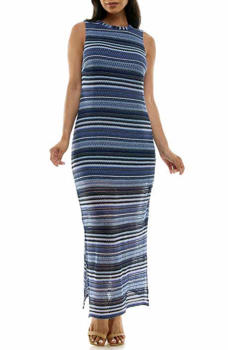 Nina Leonard Sleeveless Knit Maxi Dress