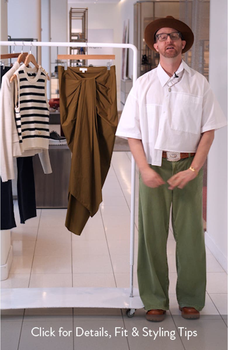 Rhodes Cotton Pleated Waist Asymmetric Skirt, sales video thumbnail