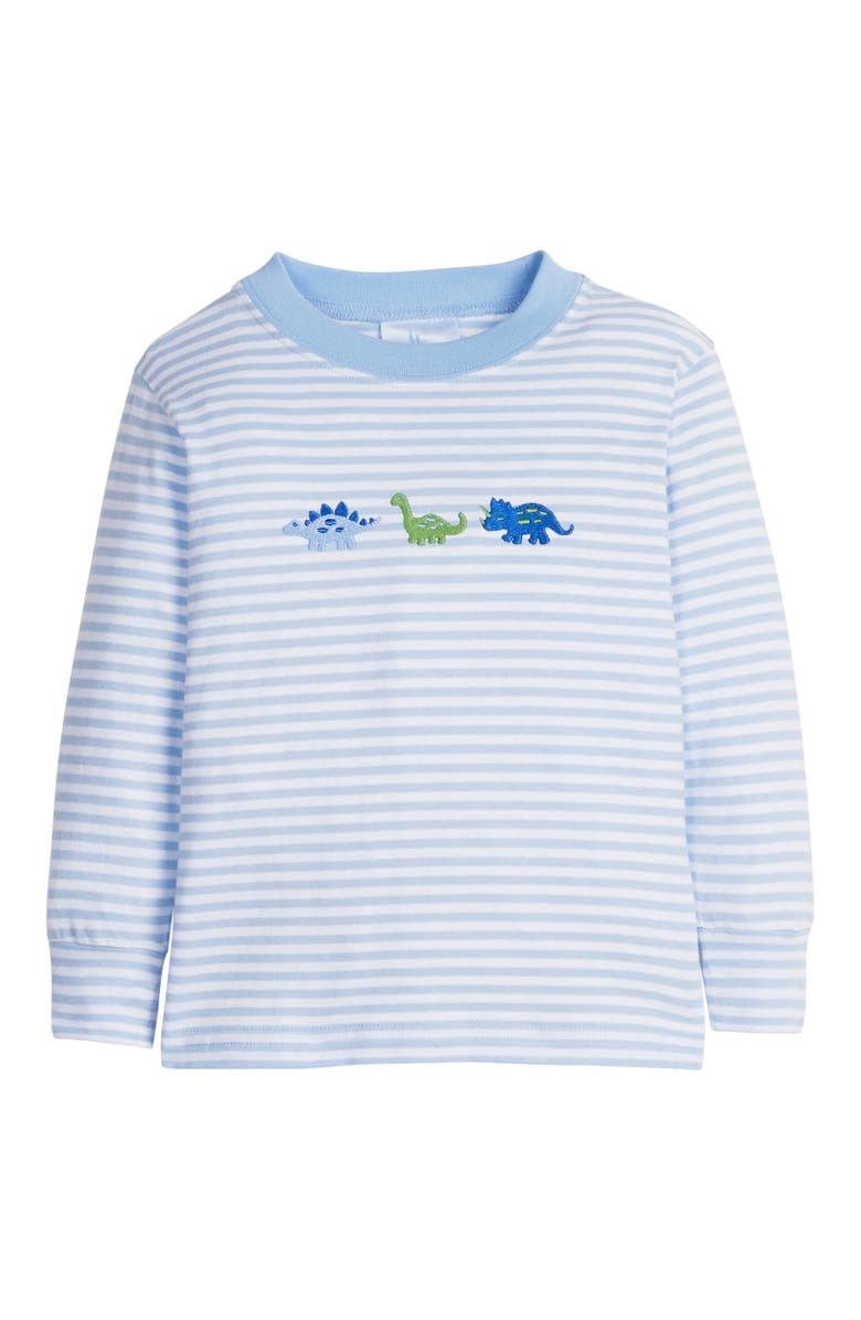 Little English Kids' Long Sleeve Embroidered T-Shirt, Main, color, Dinosaur