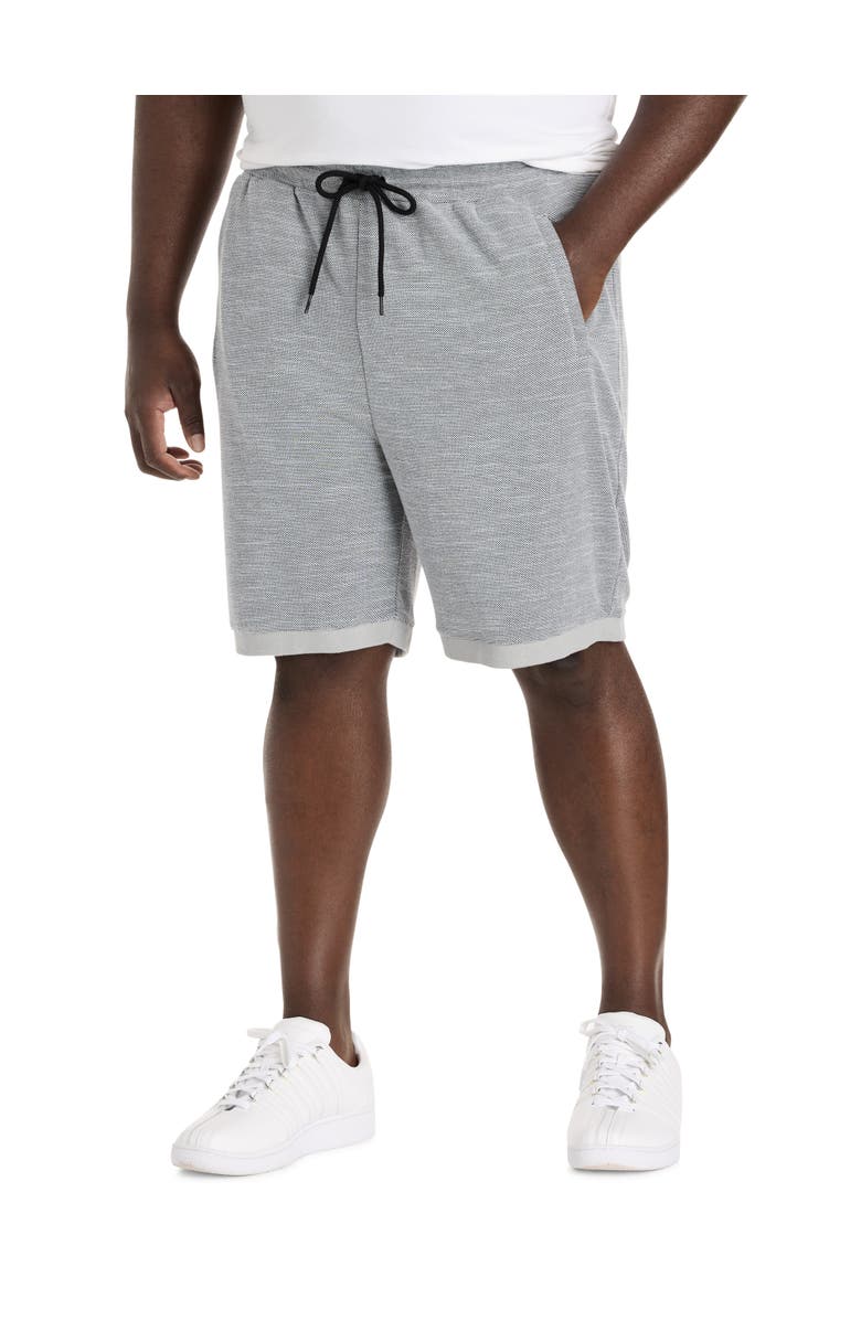 Society of One by DXL Big 
Tall Textured Shorts, Main, color, High Rise Grey