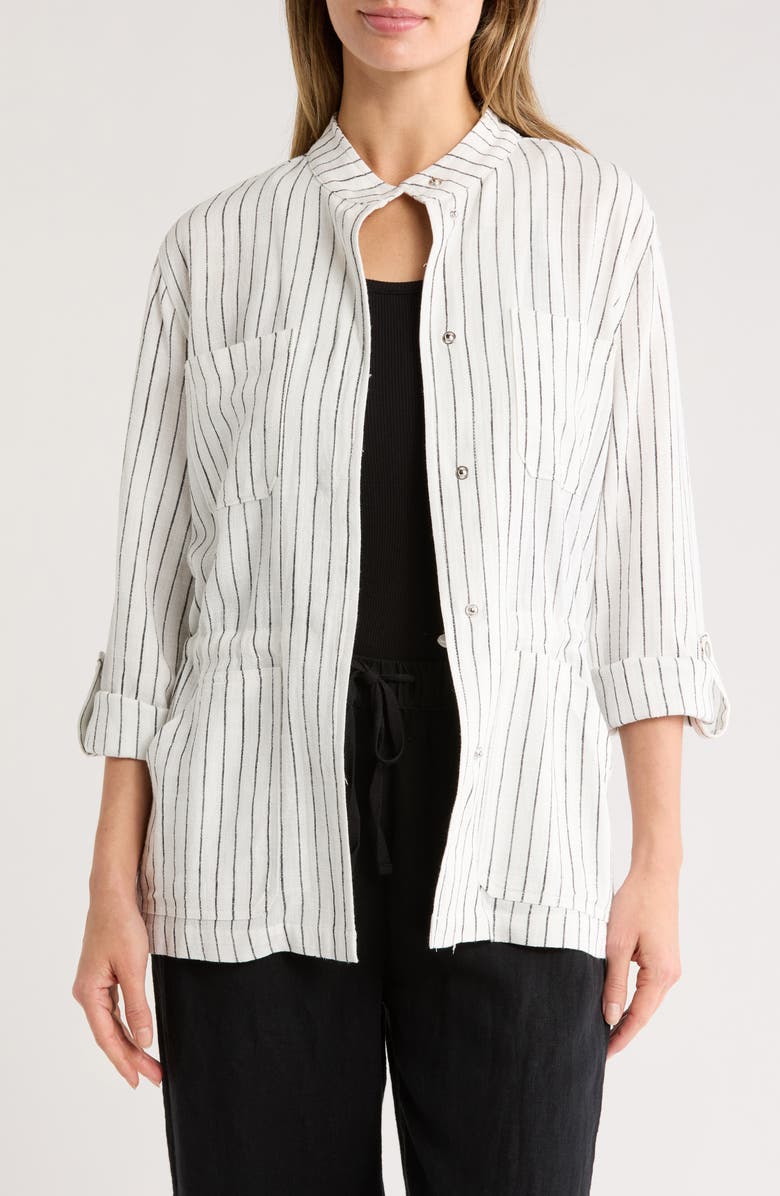 Sanctuary Safari Pinstripe Jacket, Main, color, Pensacola Stripe