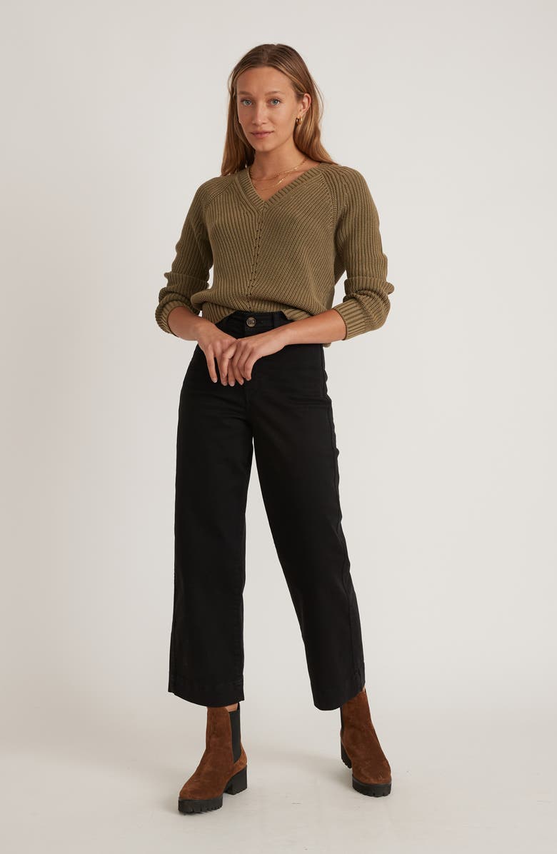 Marine Layer Bridget Cotton Blend Ankle Pants, Alternate, color, 