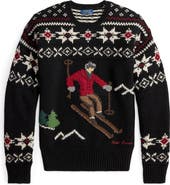 Polo Ralph Lauren Skier Wool Graphic Crewneck Sweater