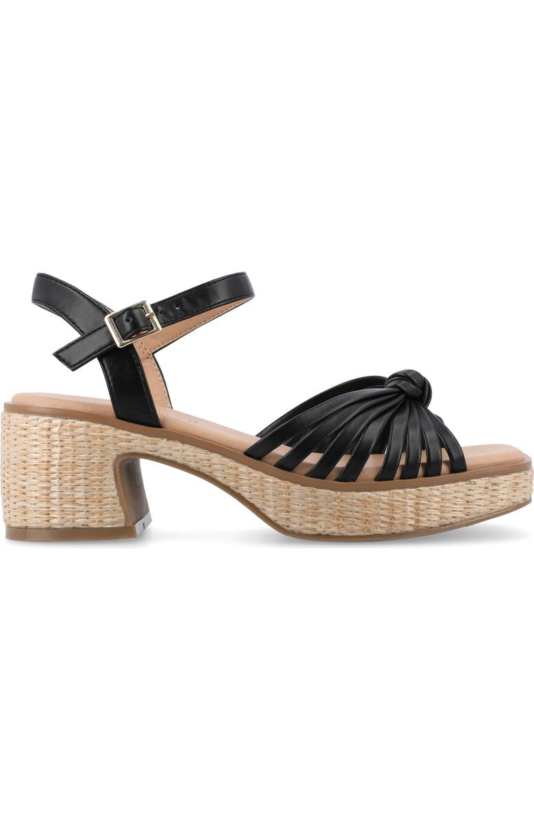 Journee Collection Hally Espadrille Platform Sandal, Alternate, color, Black