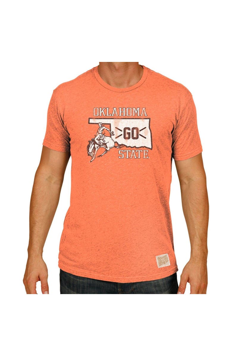 Retro Brand Men's Original Retro Brand Orange Oklahoma State Cowboys Big & Tall Mock Twist T-Shirt, Alternate, color,