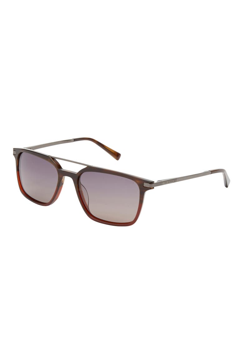 56mm Polarized Square Sunglasses, Alternate, color, AMBER