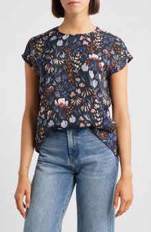 APNY Print Cap Sleeve Shell