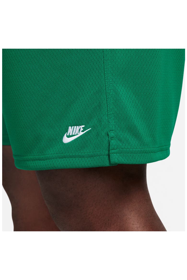 Club Flow Mesh Athletic Shorts, Alternate, color, 365 MALACHITE/WHITE