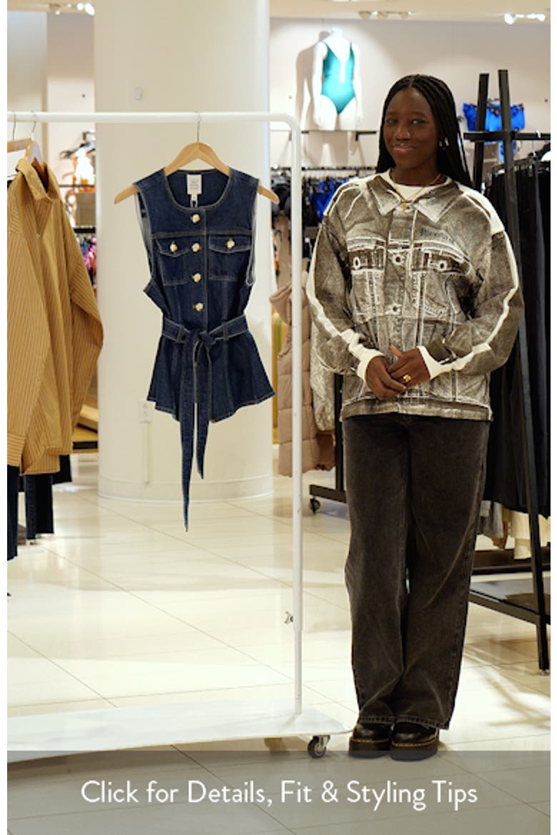 Reenee Tie Waist Denim Vest video