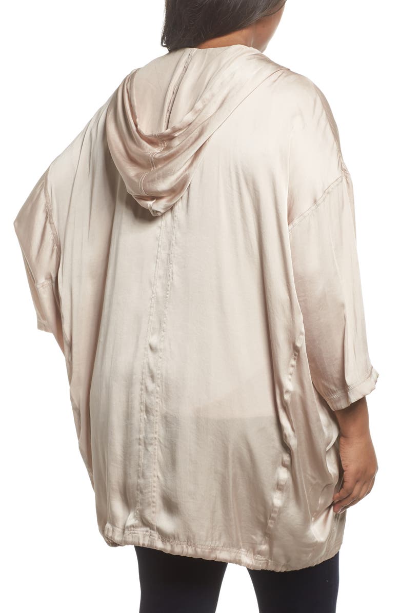 Sejour Oversized Satin Zip Jacket, Alternate, color, 