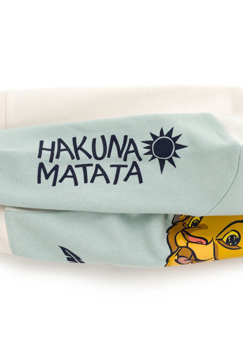 Lion King Fleece Sweatshirt, Alternate, color, Simba Pumbaa Green