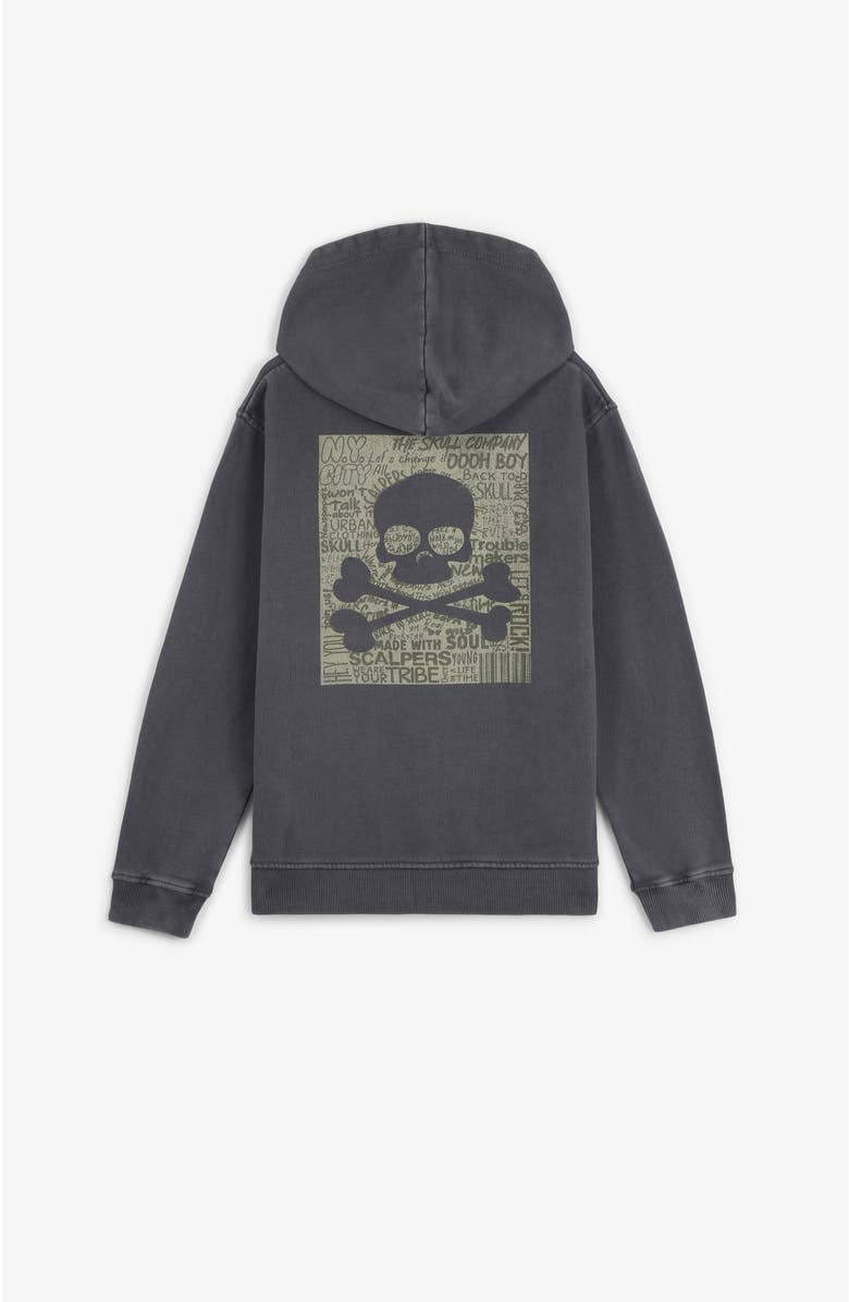 Scalpers Typeskullhoodie Kids, Alternate, color, Navy