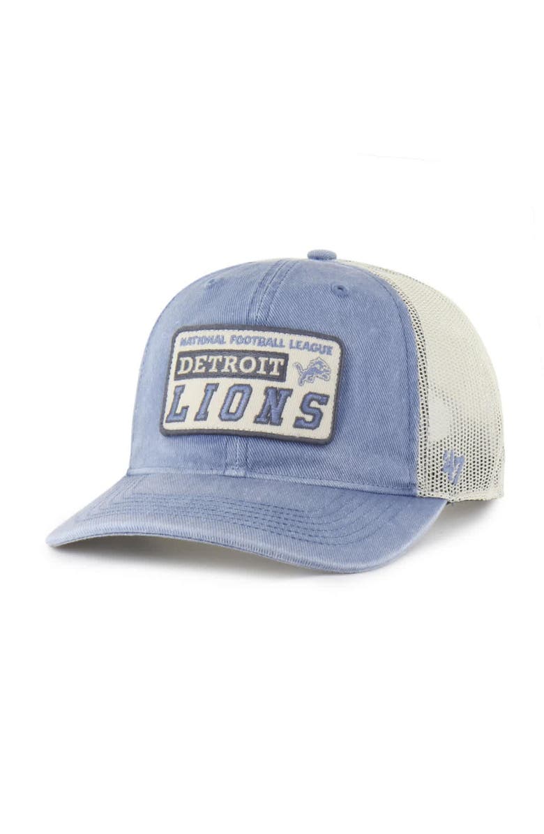 '47 Men's '47  Blue Detroit Lions Canteen Relaxed Trucker Adjustable Hat, Main, color, Blue