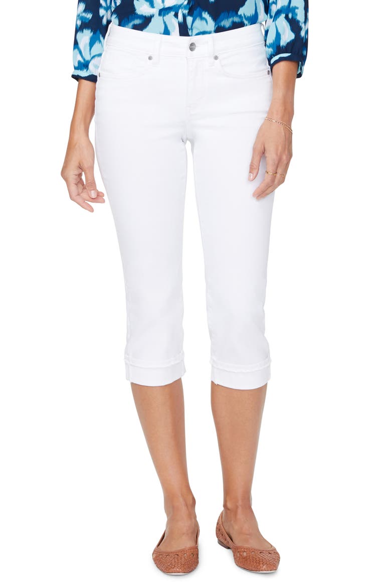 Marilyn Crop Cuff Jeans, Main, color, OPTIC WHITE