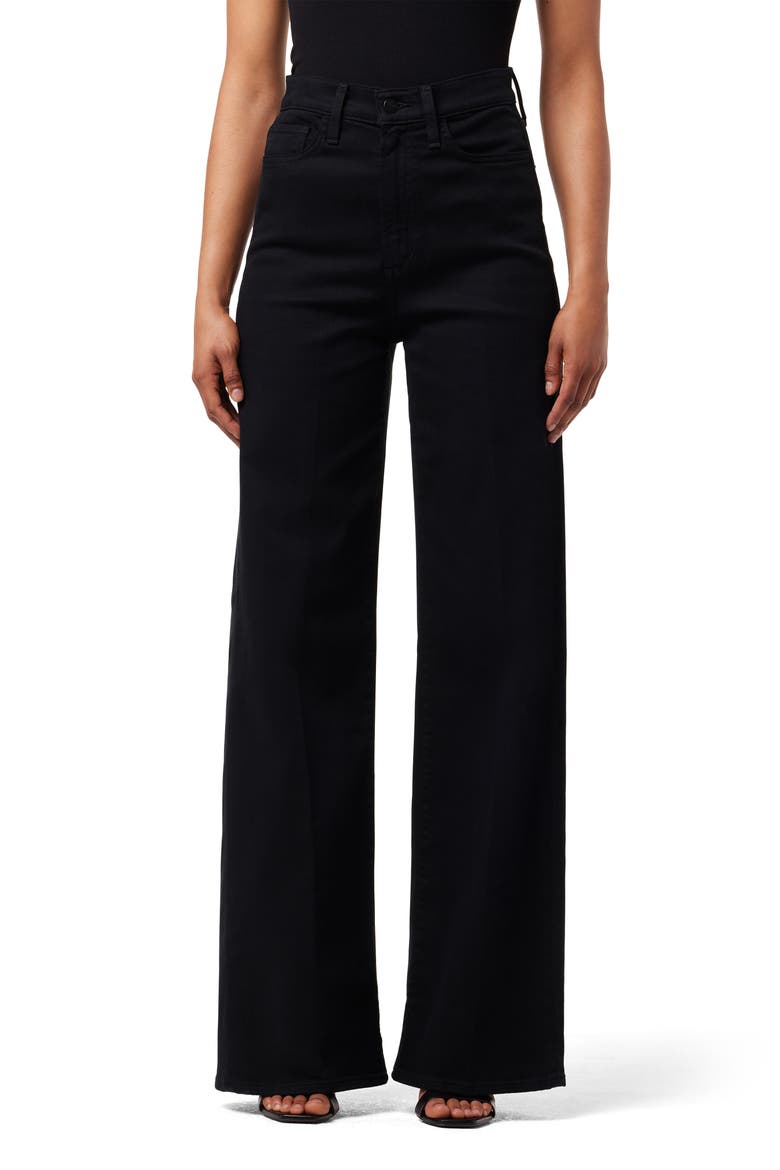 The Mia High Waist Wide Leg Jeans, Main, color, BLACK