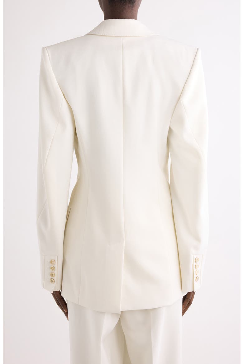 Double Breasted Wool & Mohair Cady Jacket, Alternate, color, WHITE