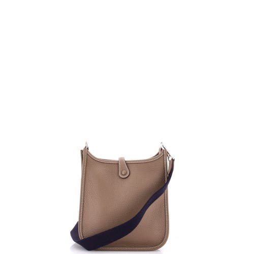 Pre-owned Hermes Hermes Evelyne Bag Gen Iii Clemence Tpm In Brown