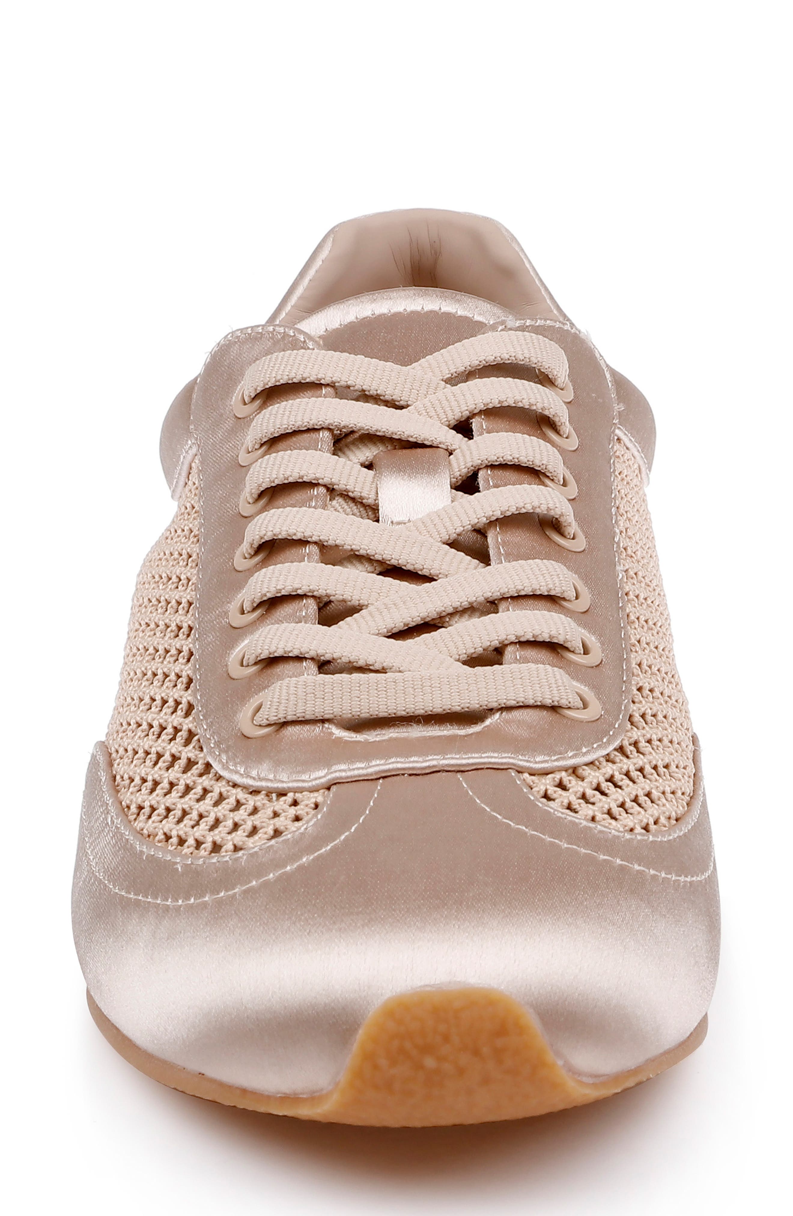 Jewel Badgley Mischka Inez Sneaker, Alternate, color, Nude/ Mesh