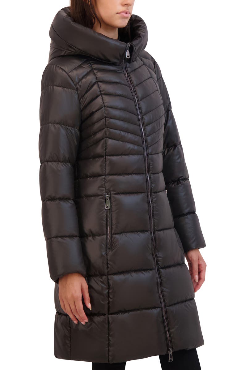 Kenneth Cole New York Soft Cire Funnel Neck Puffer Coat, Alternate, color, 