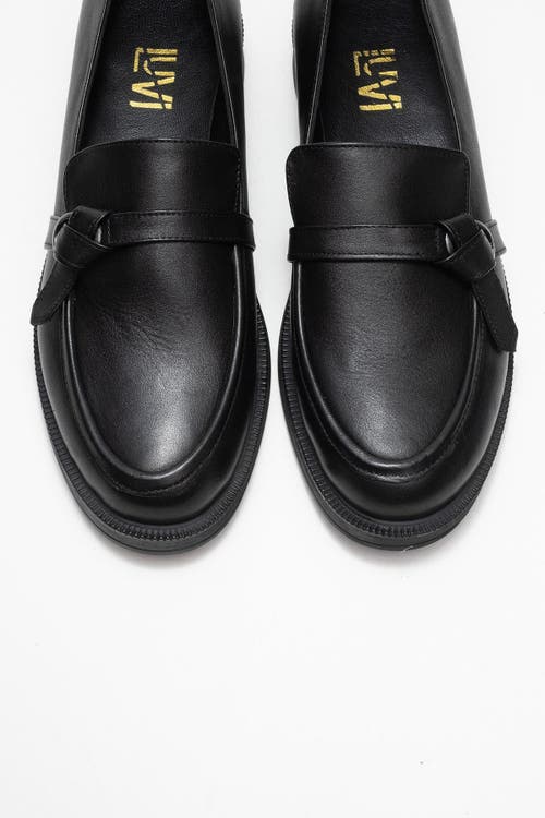 Forever & Always Shoes Galea Buckled Leather Loafers In Black