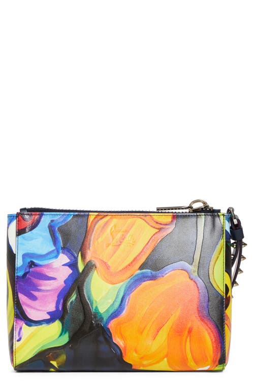 Christian Louboutin Mini Cabata Soft Leather Wristlet Pouch