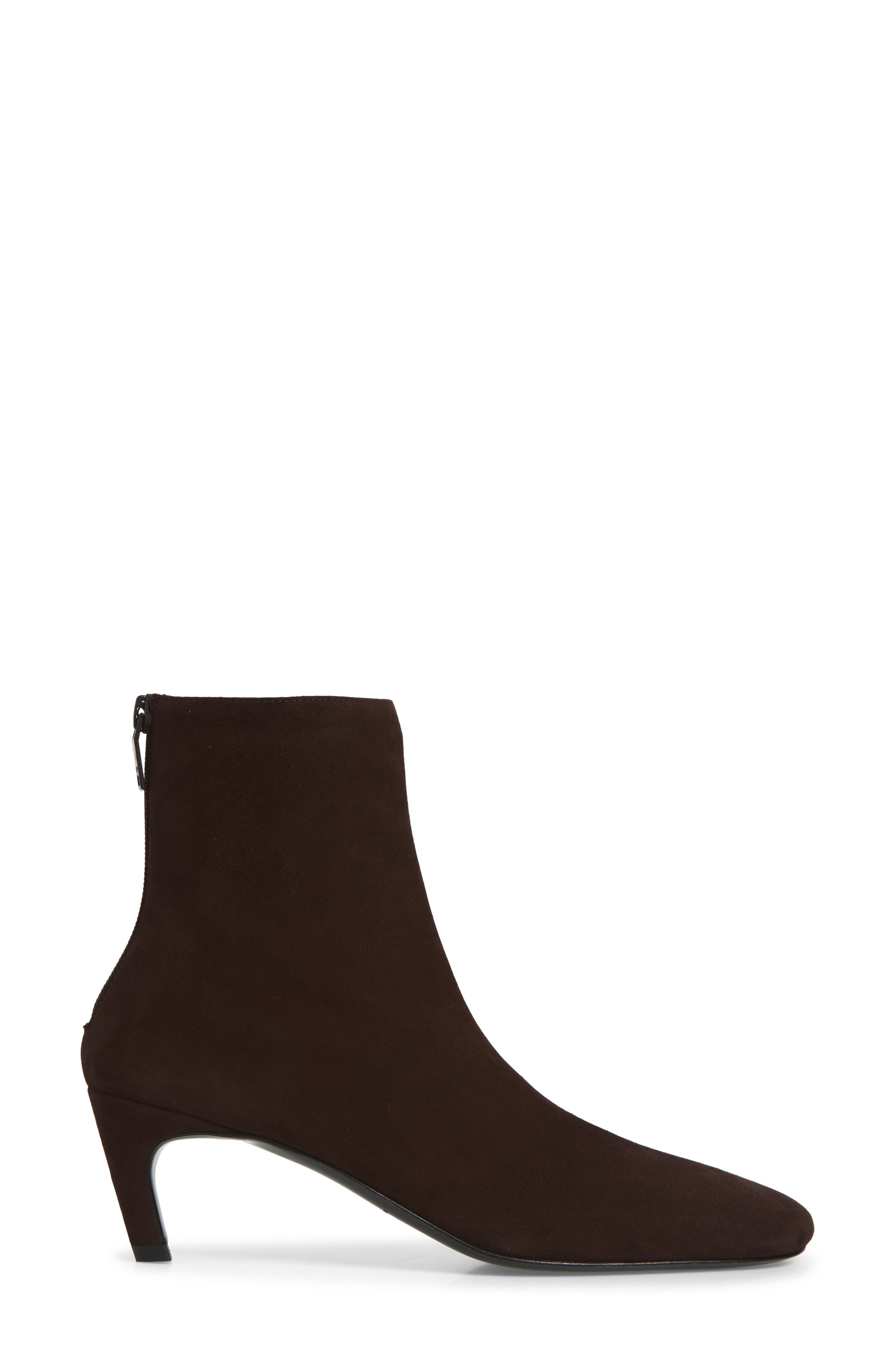 Suede Ankle Bootie, Alternate, color, BROWN