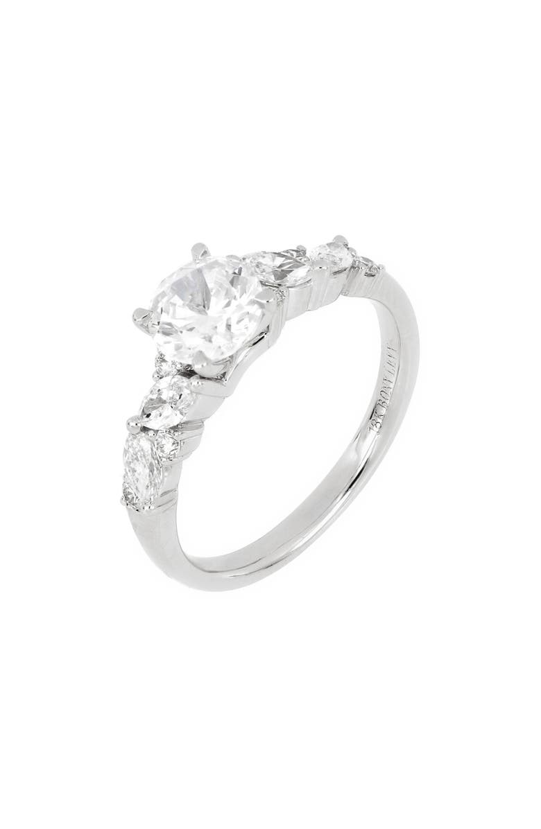Bony Levy Mixed Diamond Engagement Ring Setting, Main, color, White Gold
