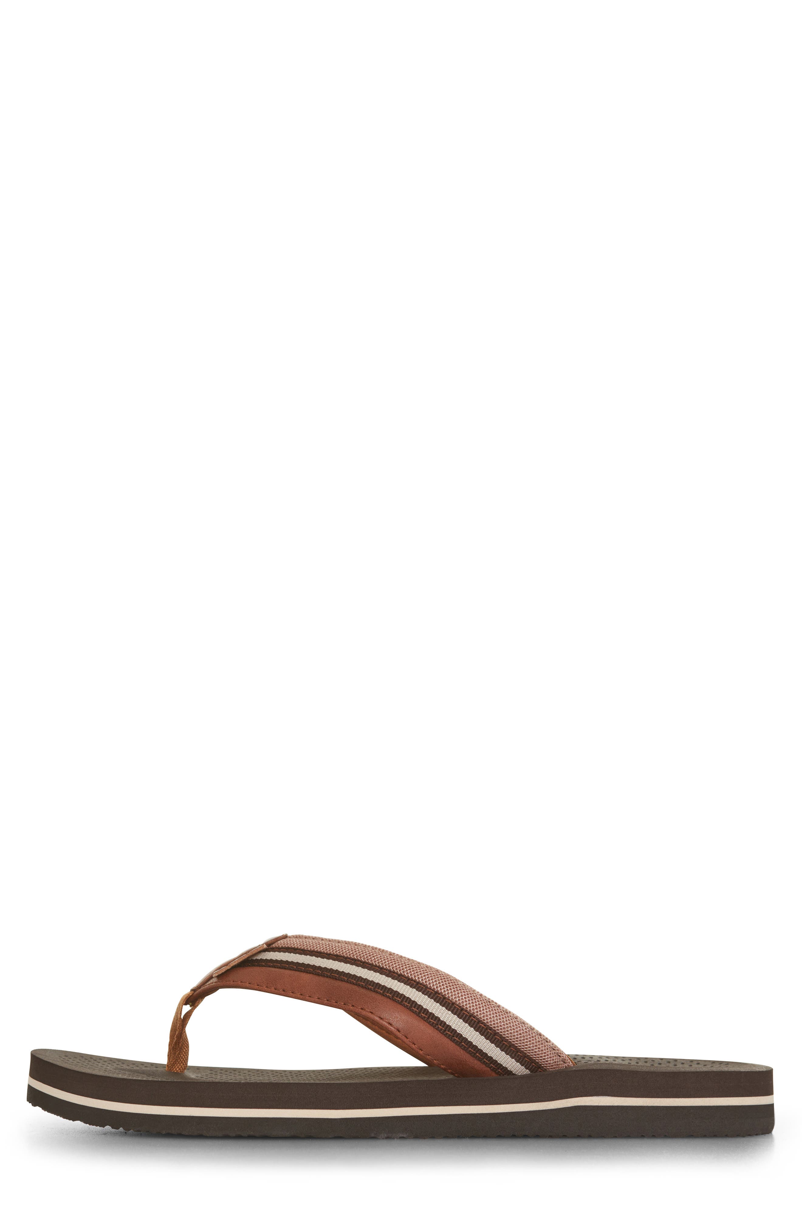 FLOOPI James Canvas Flip Flop, Alternate, color, Brown