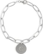 MESHMERISE Initial Disc Charm Bracelet