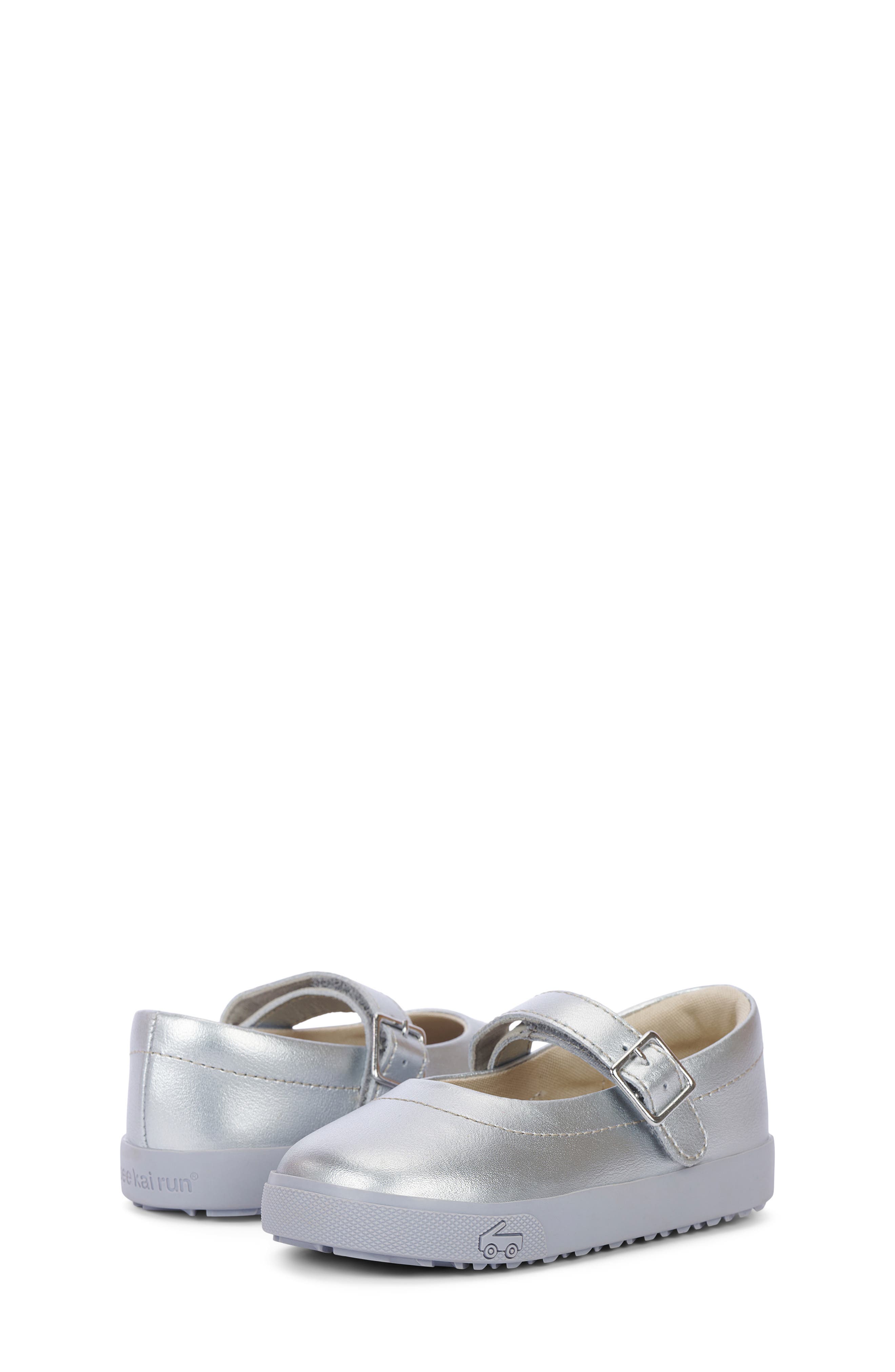 See Kai Run Lucia Mary Jane Flat, Alternate, color, Silver