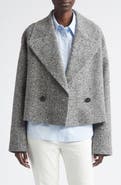 Lafayette 148 New York Wide Lapel Alpaca & Wool Blend Jacket