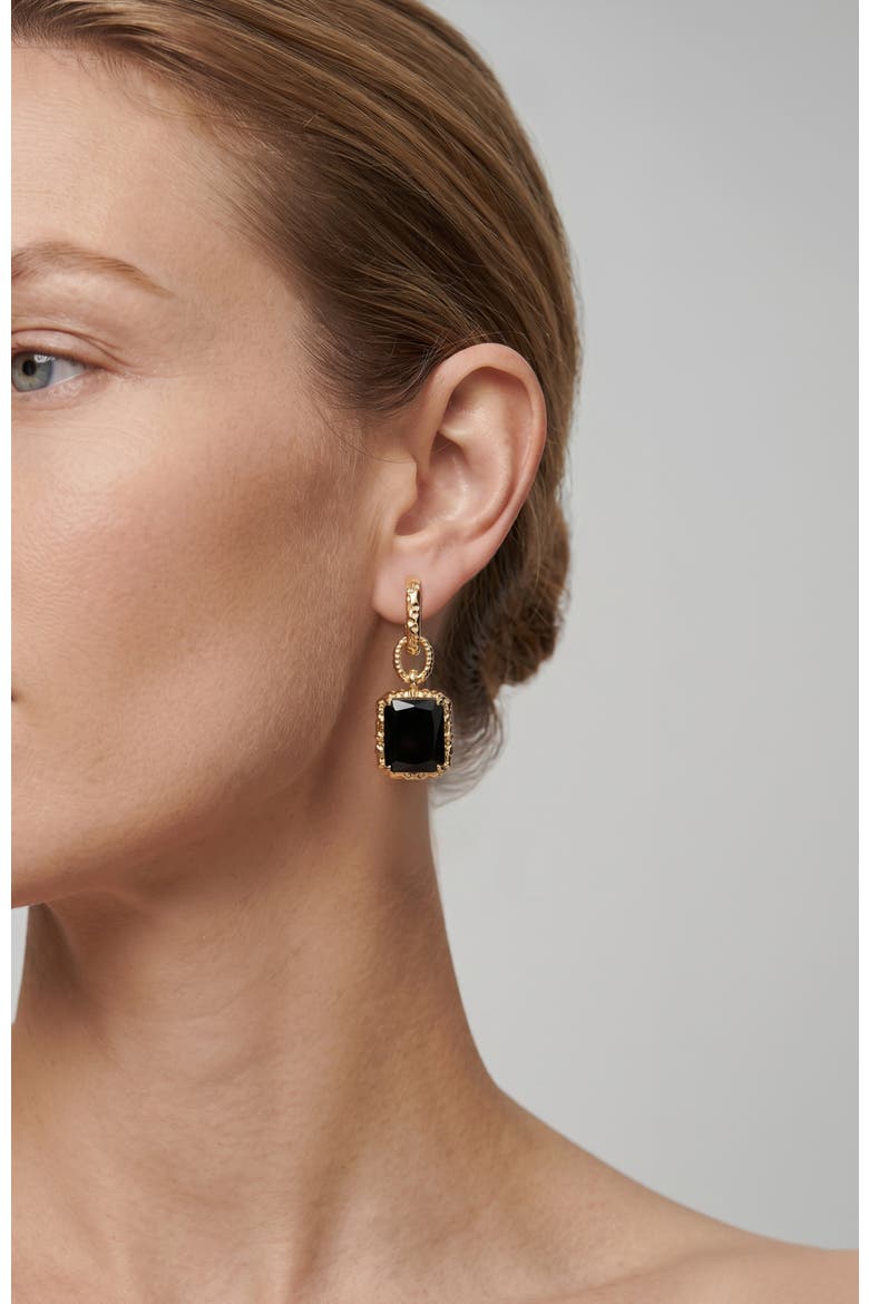 Lava Earrings, Alternate, color, Gold & Black
