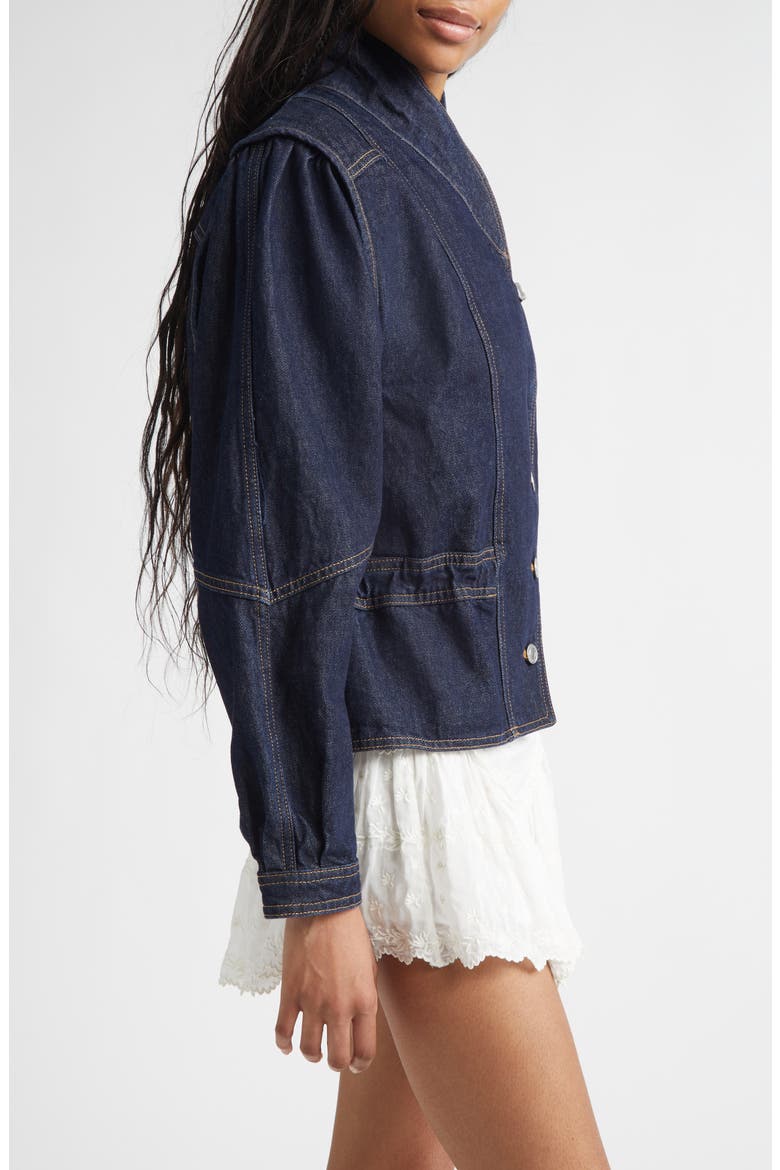 Dolie Denim Jacket, Alternate, color, BLUE