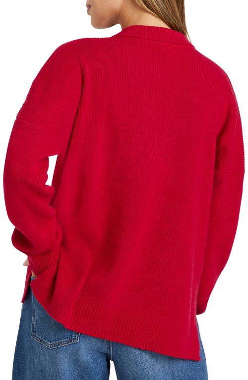 Shop Splendid Kristen Polo Sweater In Ruby