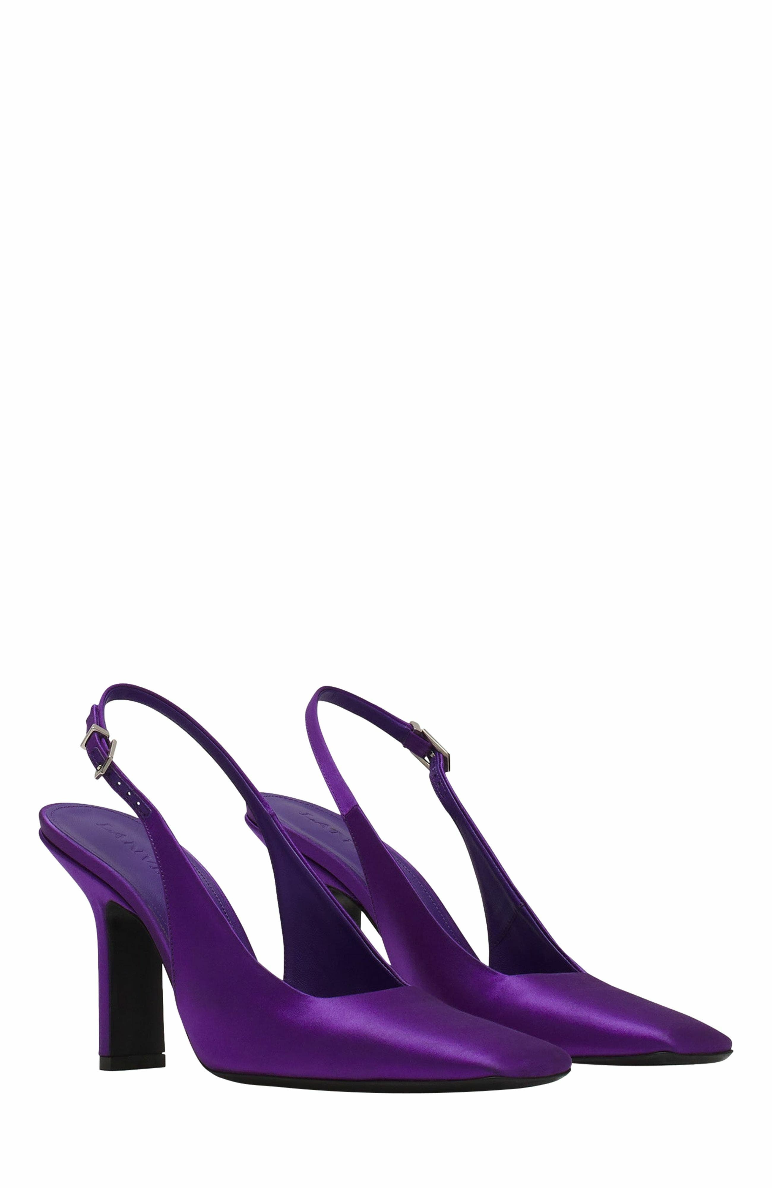 Lanvin Mesure Satin Pumps, Alternate, color, 