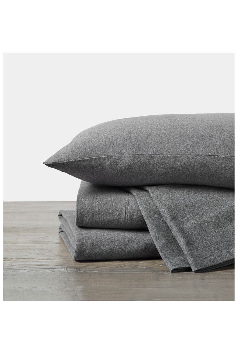 Organic Cotton Jersey Sheet Set, Main, color, CHARCOAL HEATHER