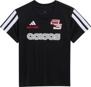 adidas Kids' 3-Stripe Graphic Jersey Top