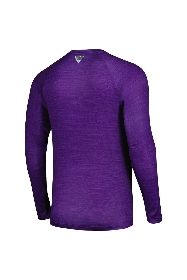 Men's Columbia  Purple LSU Tigers PFG Terminal Tackle Omni-Shade Raglan Long Sleeve T-Shirt, Alternate, color, Purple