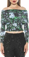 Alexia Admor Hannah Off the Shoulder Long Sleeve Top
