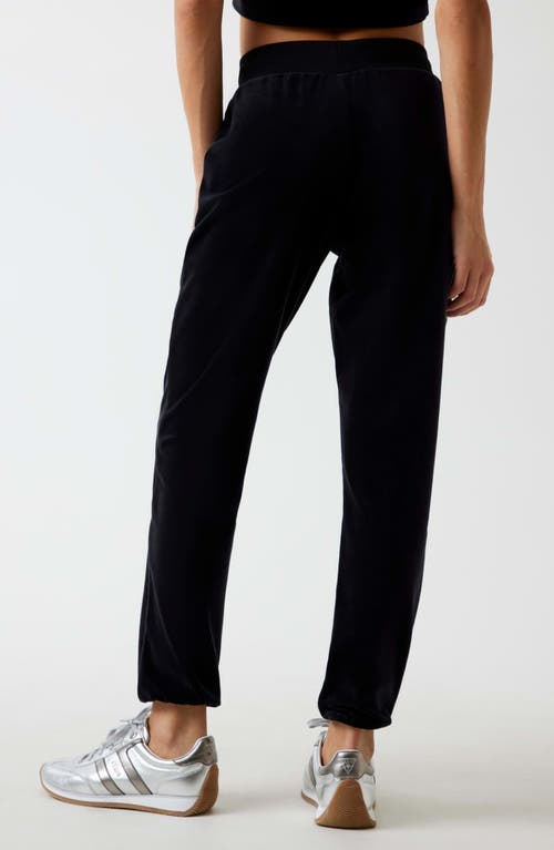Guess Velvet Joggers In Black